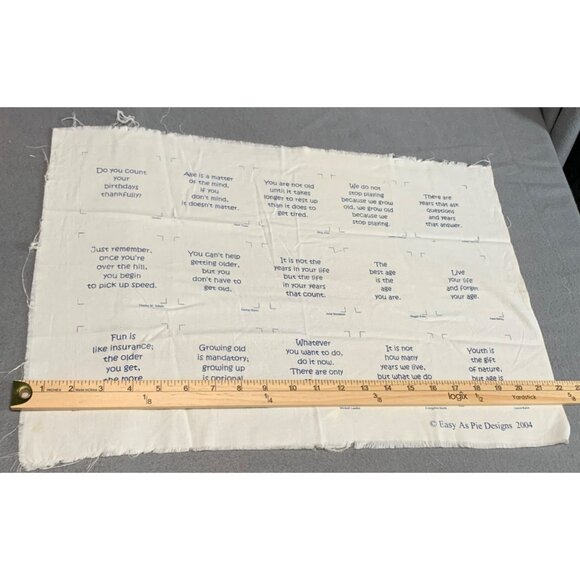 Easy As Pie Designs 2004 Quilting Fabric Panel with Inspirational Quotes - Picture 5 of 7